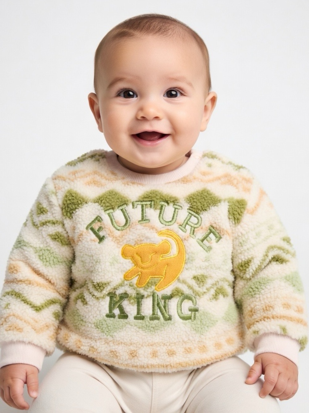 Baby Boys' Disney The Lion King Simba Faux Shearling Sweatshirt